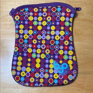 Byo Go-Go 10" Purple Polka Dot Tablet Sleeve with Top Zipper